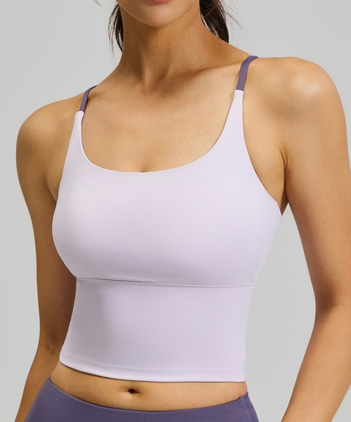 HYS SHOP レディース バッククロスフィットネスヨガウェアキャミブラ