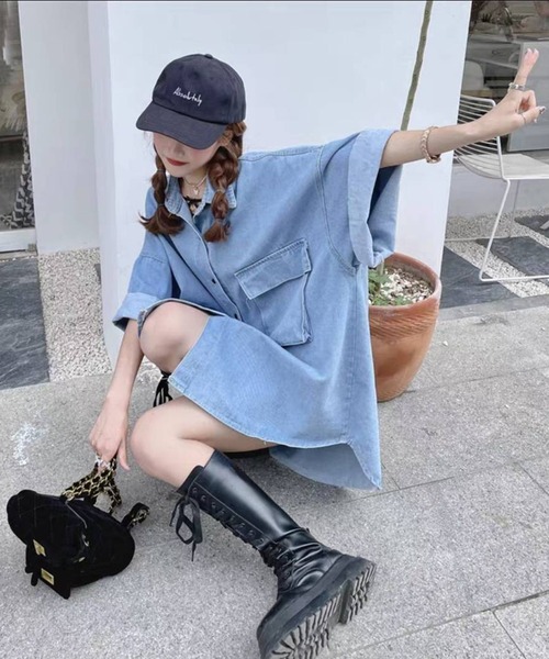 ワンピース トップス セール】 《ツインセット》刺繍シアートップス×キャミワンピース