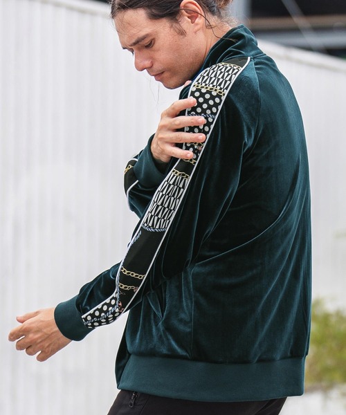 CAMBIO（カンビオ） ブルゾン アウター mj9368- ベロア柄ライン