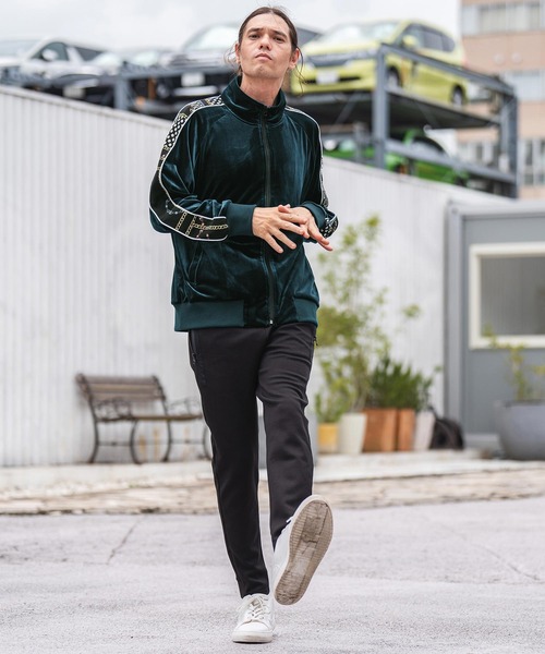 CAMBIO（カンビオ） ブルゾン アウター mj9368- ベロア柄ライン