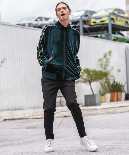 CAMBIO（カンビオ） ブルゾン アウター mj9368- ベロア柄ライン