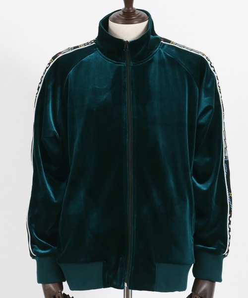 極美品 ディーゼル トラックブルゾン ロゴ刺繍 ベロア ブラック CAMBIO（カンビオ） ブルゾン アウター mj9368- ベロア柄ライン