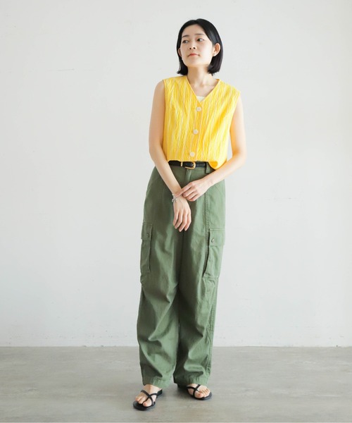 【未使用近】定価¥18,700 洗えるサテンカーゴパンツ 大きいサイズ04 サテンカーゴパンツ 通販【ニッセン】