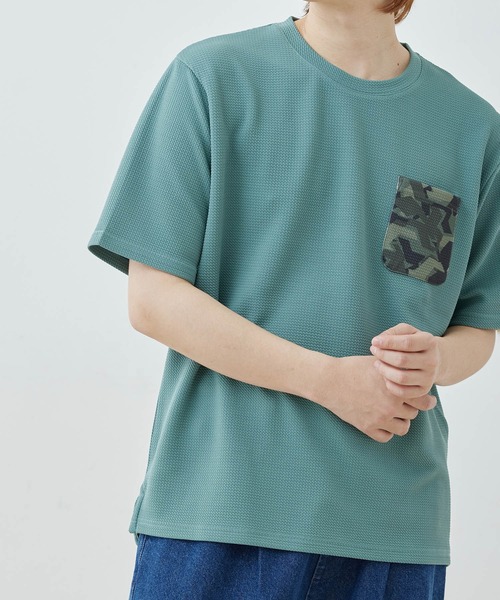j.n.r.d tシャツ j.n.r.d/ウェーブワッフルポケットTシャツ メンズ
