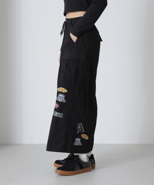 Avirex スカート AVIREX スカート WAPPEN PRINT LONG SKIRT/ワッペンプリント