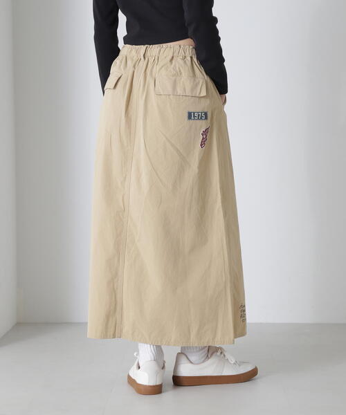 AVIREX スカート WAPPEN PRINT LONG SKIRT/ワッペンプリント