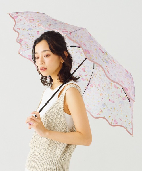 Wpc. 折りたたみ傘 折り畳み 「ビニール傘」ペールストーンアンブレラ