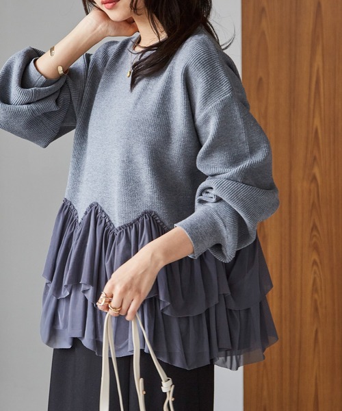 21aw 裾ドッキングニット kolor 21aw ドッキングニット size1 kolor 21aw ドッキングニット size1