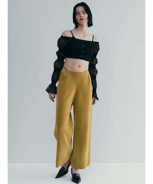 ニット セーター Sheer Rib Cropped Top レディース SORIN ニット セーター Sheer Rib Cropped Top レディース