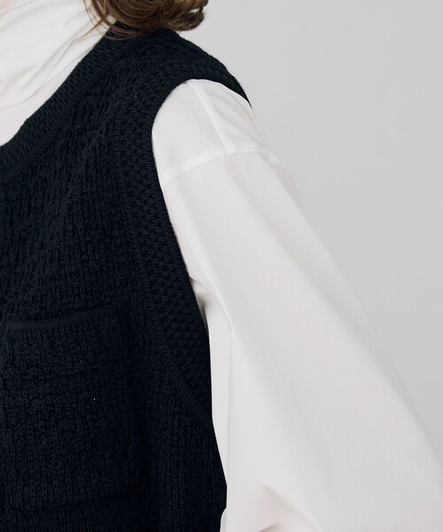 DES PRES（デプレ） ベスト ジレ タックパターン フロントオープンジレ