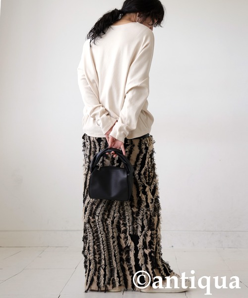antiqua スカート フリンジニットスカート : ZOZOTOWN Yahoo!店