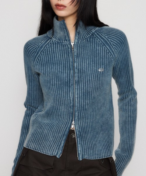 ニット セーター L MOTIF ZIP ニット レディース