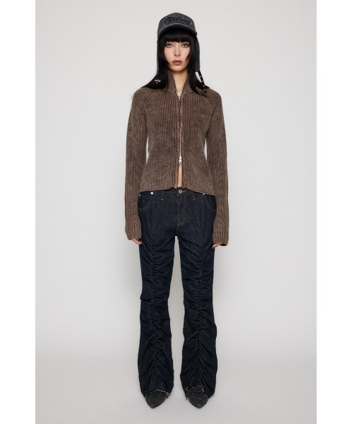 ニット セーター L MOTIF ZIP ニット レディース LAGUA GEM ニット セーター METAL MOTIF ZIP レディース