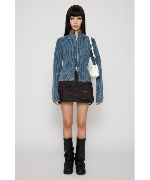 LAGUA GEM ニット セーター METAL MOTIF ZIP レディース