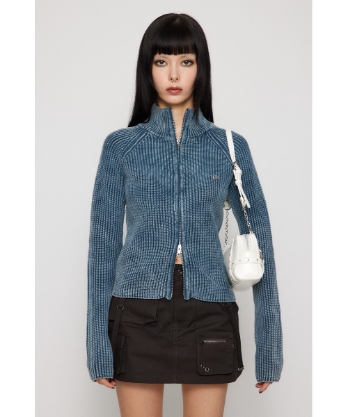 ニット セーター L MOTIF ZIP ニット レディース METAL MOTIF ZIP ニット（ニット/セーター）｜LAGUA GEM