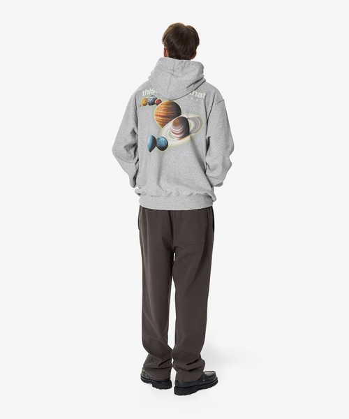 【THISISNEVERTHAT】ソーラーシステムパーカー ヘザーグレー セール】Solar System Hoodie（パーカー）｜thisisneverthat