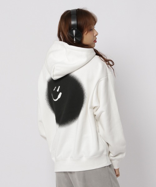 パーカー 「UNISEX」ISTKUNST／スマイルボールフーディー（ウラケ） レディース メンズ