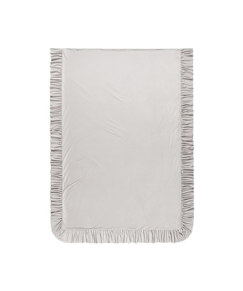 WARMY アルガンオイル加工 フリル 掛け布団カバー シングル グレー Francfranc ベッド 寝具 WARMY アルガンオイル加工 フリル