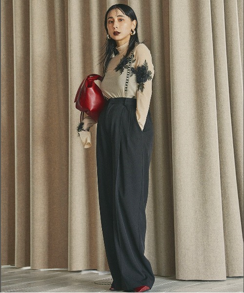 パンツ UND BIJOU SUSPENDER PANTS レディースの画像