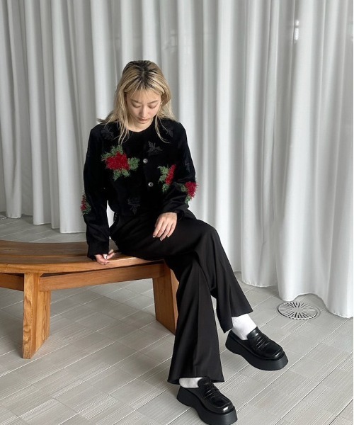 パンツ UND BIJOU SUSPENDER PANTS レディースの画像