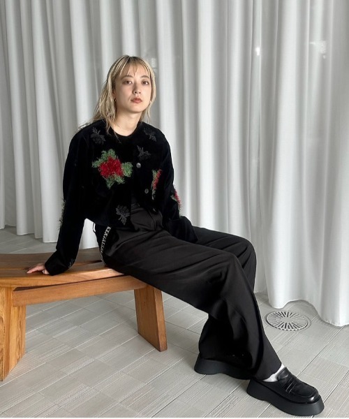 パンツ UND BIJOU SUSPENDER PANTS レディースの画像