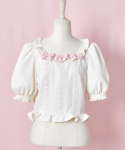 Lolime by mellfy memory ブラウス シャツ Coquette Ribbon