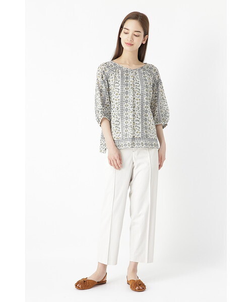 human woman 「human woman」 7分袖ブラウス MEDIUM