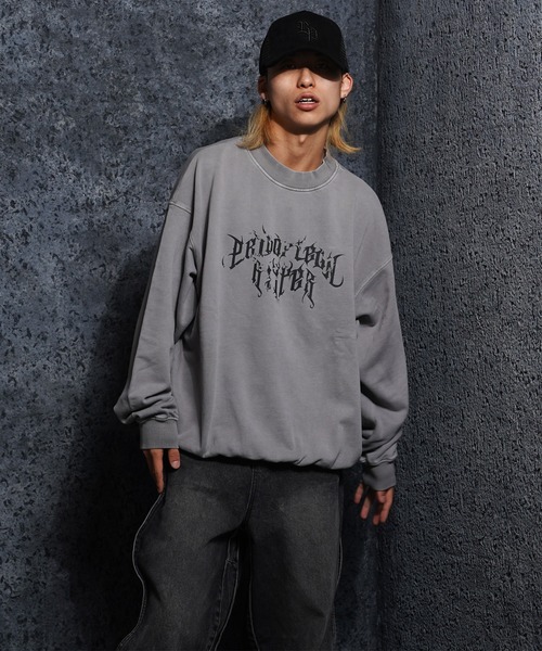 RIPPER トレーナー スウェット 「RIPPER」グランジロゴ ピグメント 