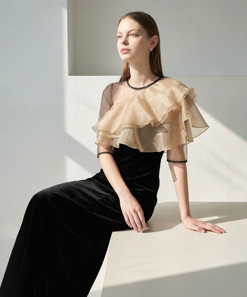 Leja（レジャ） ドレス 「LEJA」アシンメトリーティアードフリル3WAY