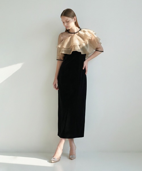 Leja（レジャ） ドレス 「LEJA」アシンメトリーティアードフリル3WAY