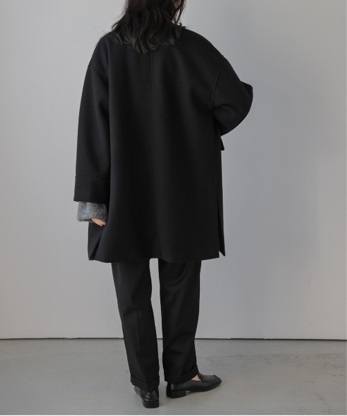 Lajour ノーカラーコート コート ノーカラーウールライクコート