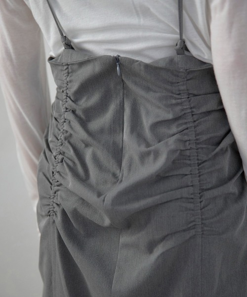 スカート 「MINERTE」shirring suspender skirt / シャーリングサスペンダースカート | MINERTE | 20