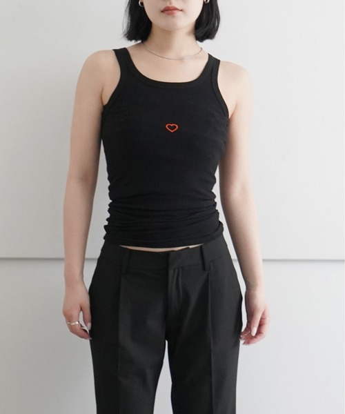 タンクトップ ノースリーブ BASERANGE HEART TANK レディース BASERANGE タンクトップ ノースリーブ 「BASERANGE/ベースレンジ