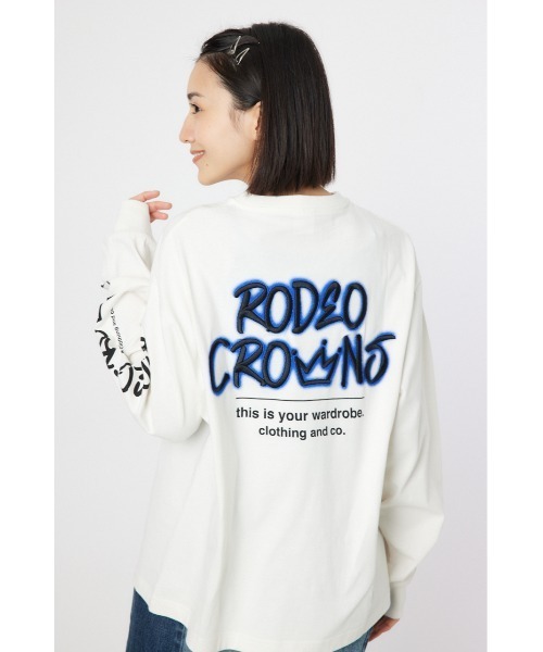RODEO CROWNS WIDE BOWL tシャツ BACK刺繍ロングTシャツ