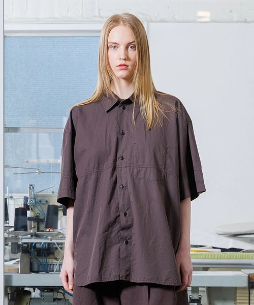 シャツ 「VOAAOV」200/2 TWILL SHORT SLEEVE  SHIRT メンズ レディースの画像