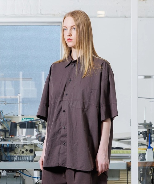 シャツ 「VOAAOV」200/2 TWILL SHORT SLEEVE  SHIRT メンズ レディースの画像