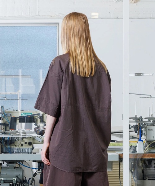 シャツ 「VOAAOV」200/2 TWILL SHORT SLEEVE  SHIRT メンズ レディースの画像