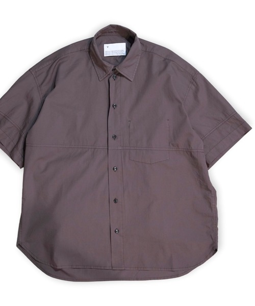 シャツ 「VOAAOV」200/2 TWILL SHORT SLEEVE  SHIRT メンズ レディースの画像