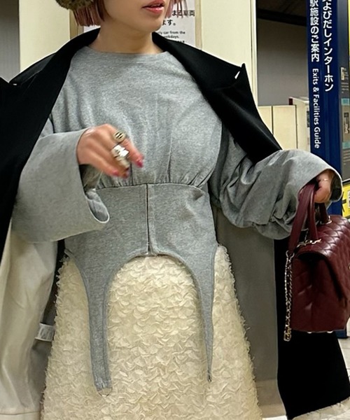 Alley Tokyo tシャツ コルセット裾ぴろんロンT レディース : ZOZOTOWN