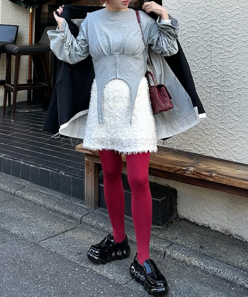 Alley Tokyo tシャツ コルセット裾ぴろんロンT レディース : ZOZOTOWN