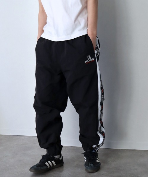 FUBU フブ ナイロンパンツ ロゴ刺繍 USA製 サイドライン ボトム L 黒 FUBU（フブ） パンツ 「FUBU/フブ」Track Pants/サイドロゴライン