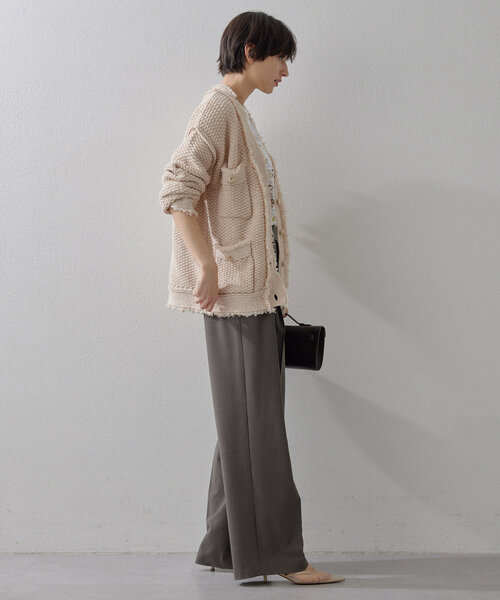 Whim Gazette コート アウター TWEEDYニットジャケット2
