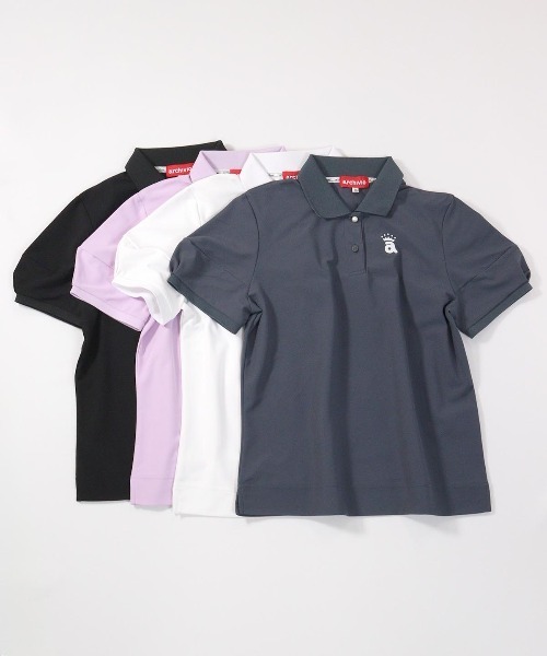 逆輸入 archivio ポロシャツ 「LADIES」UV速乾パフスリーブ ポロ トップス