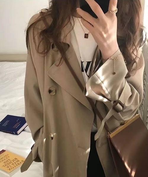 Sally Lunn トレンチコート コート ロング丈ダブルトレンチコート