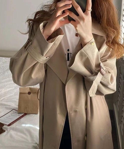 Sally Lunn トレンチコート コート ロング丈ダブルトレンチコート