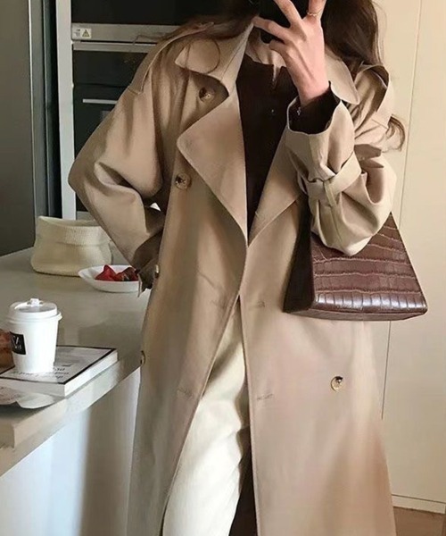 Sally Lunn トレンチコート コート ロング丈ダブルトレンチコート