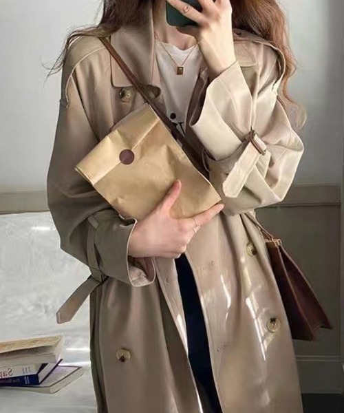 Sally Lunn トレンチコート コート ロング丈ダブルトレンチコート