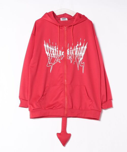 主役級 バレンシアガ×ランボルギーニ フーディ ジップパーカー BENDER TOKYO パーカー デビル ツノ フードデザイン しっぽ付き