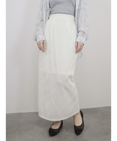 Reurie'（レウリィ） スカート ウェーブ柄スカート wave pattern skirt
