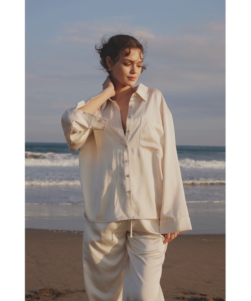 アリシアスタン　ブラウス ALEXIA STAM（アリシアスタン） ブラウス シャツ Satin Shirt /サテン